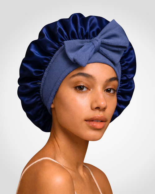 bonnet en satin naturelle ajustable