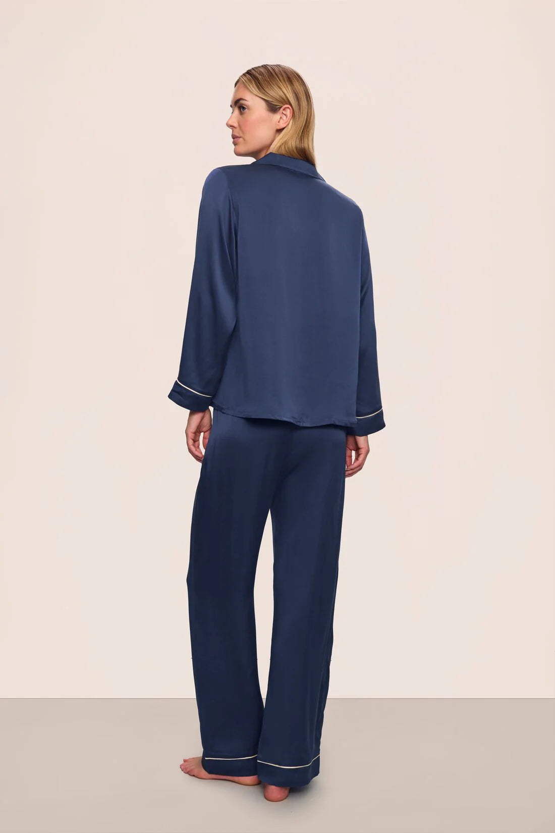 Royal Blue Silky Pj Full set (Original)