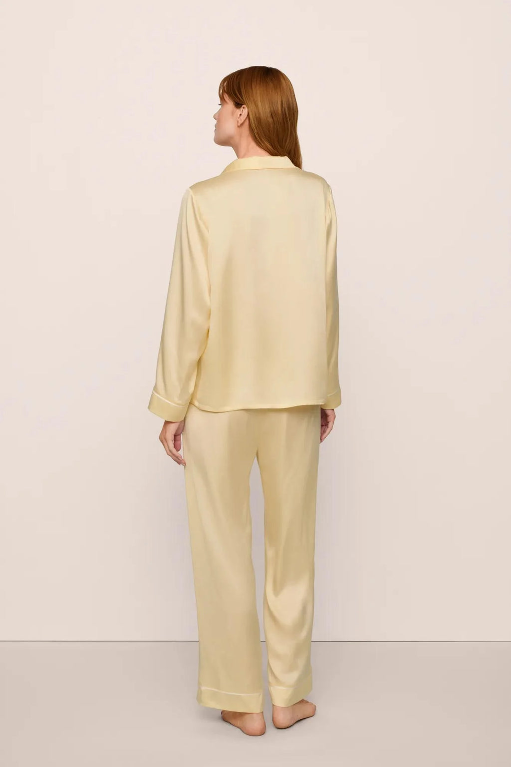 Sunny Yellow Silky Pj Full set (Original)