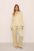 Sunny Yellow Silky Pj Full set (Original)